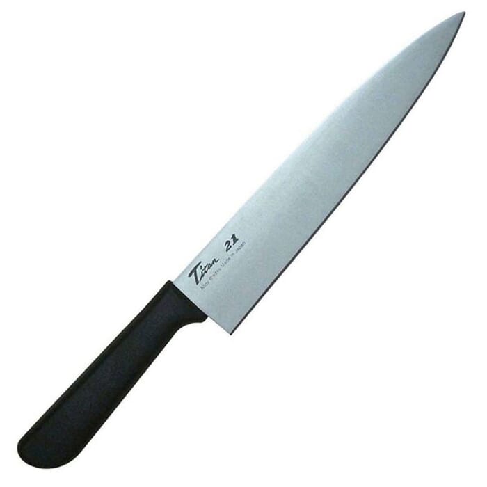 Forever Cera CHF22 Titan 21 Alloy Blade Japanese Santoku General Purpose Titanium Kitchen Knife 22cm, for Cutting & Slicing