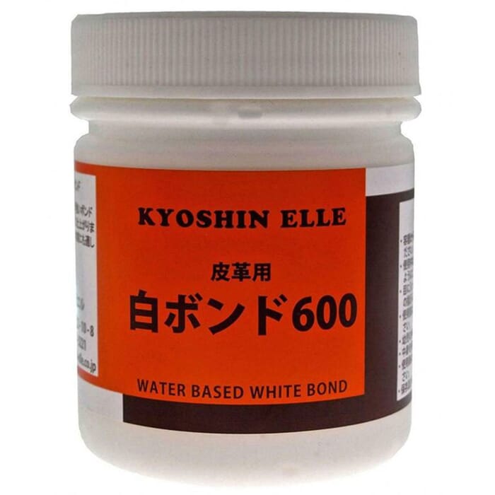 Kyoshin Elle 600 Grade Leathercraft Strong Glue Max Cement Water Based Leatherwork White Bond Adhesive 180ml, for Joining Leather & Hardware