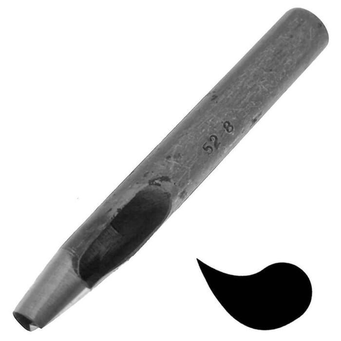 Leathercraft Shaped Leather Hole Punch Large Teardrop Left No.3, 10mm x 7mm