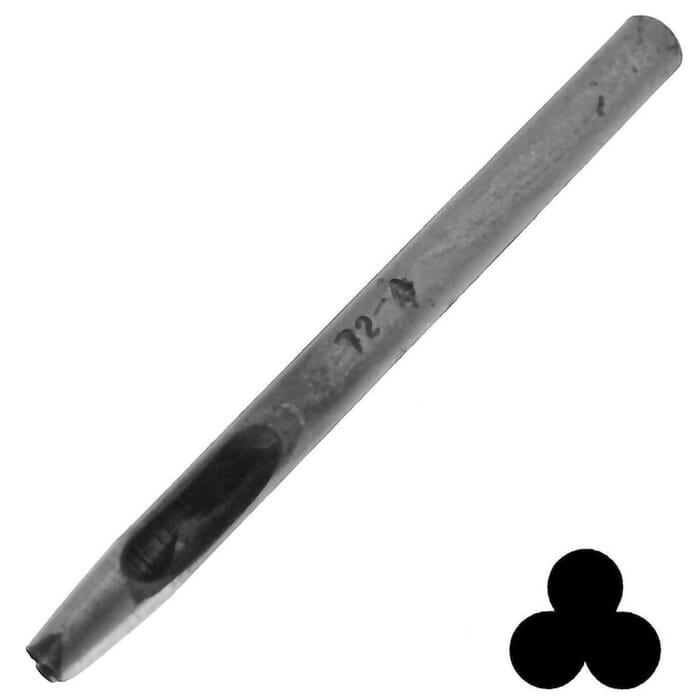 Leathercraft Shaped Leather Hole Punch Small Trefoil Cloud No.14, 4mm x 4mm