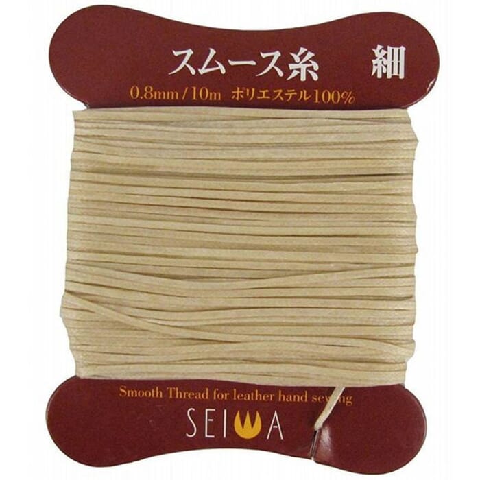 Seiwa Leather Sewing Tool 0.8mm Natural 10m Waxed Polyester Leathercraft Thread