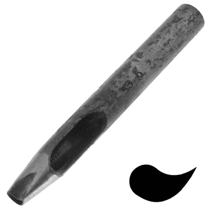 Leathercraft Shaped Leather Hole Punch Medium Teardrop Right No.4, 9mm x 6mm