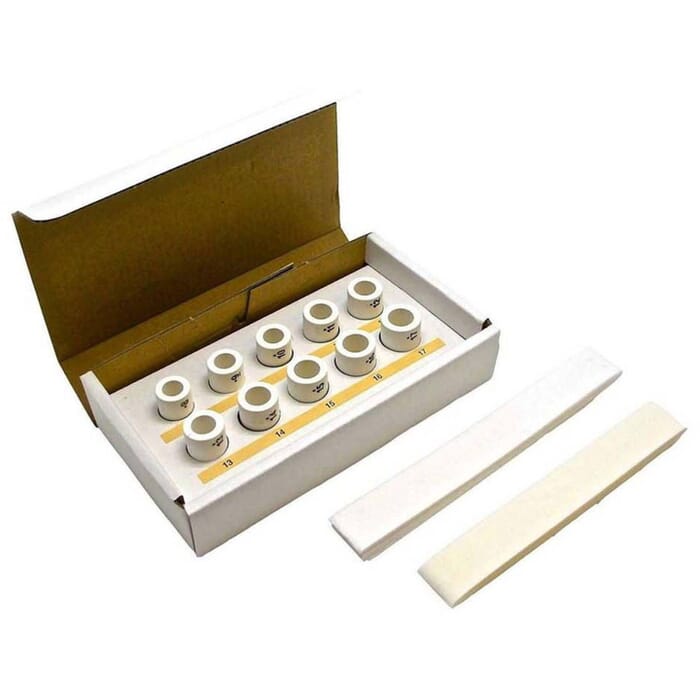 PMC Precious Metal Clay 10 Piece Ring Sizing Pellets Jewelry Making Tools Set 30mm, with Ceramic Tape, to Shape Silver Clay Rings