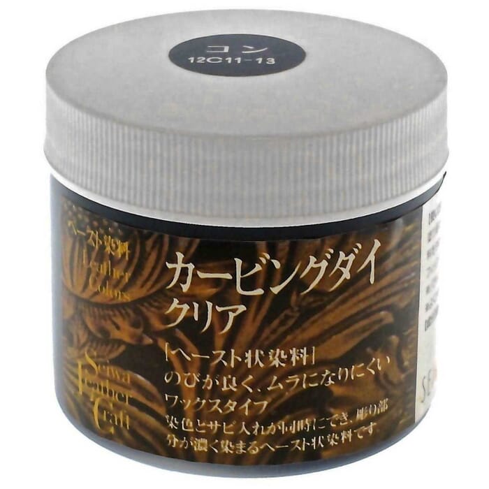 Seiwa Japanese Leathercraft Dyeing 80g No.3 Blue Alcohol Based Antique Oil Leather Carving & Tooling Dye Gel Stain, to Color Leatherwork