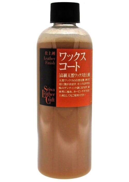 Seiwa Leathercraft Wax Based Antique Bridle Leather Lacquer 250ml, with Antique Gloss Finish, for Untreated Vegetable Tanned Leather