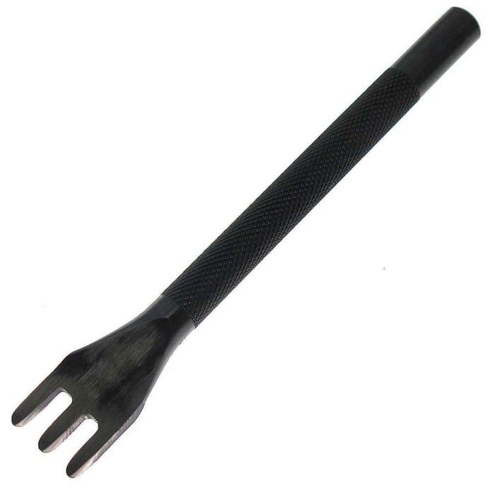 Seiwa Leathercraft Tool 3x6mm Pricking Iron Hand Stitching Chisel 3 Prong Diamond Point Stitch Punch, to Pierce Sewing Holes in Leather