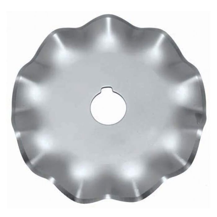 Olfa WAB45-1 Cutting Tool Replacement Wave Scallop Stainless Steel Spare Blade 45mm, for Circular Rotary & Pinking Cutter