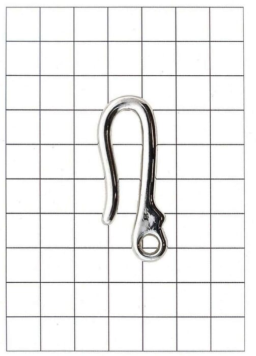 Leathercraft Hardware Plain Silver Hook S for Leather 48mm x 20mm