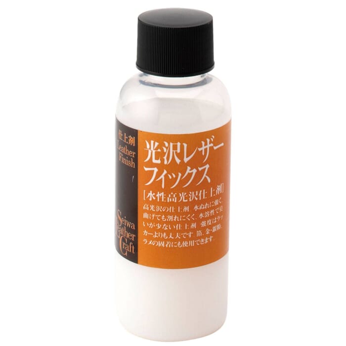 Seiwa Leathercraft Transparent Finishing Agent High Gloss Leather Lacquer Varnish Treatment 100ml, for Coating Leather Surface