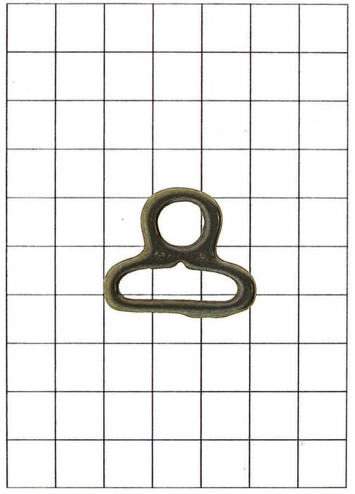 Leathercraft Hardware Brass Strap to Ring Link for Leather 32mm x 27mm