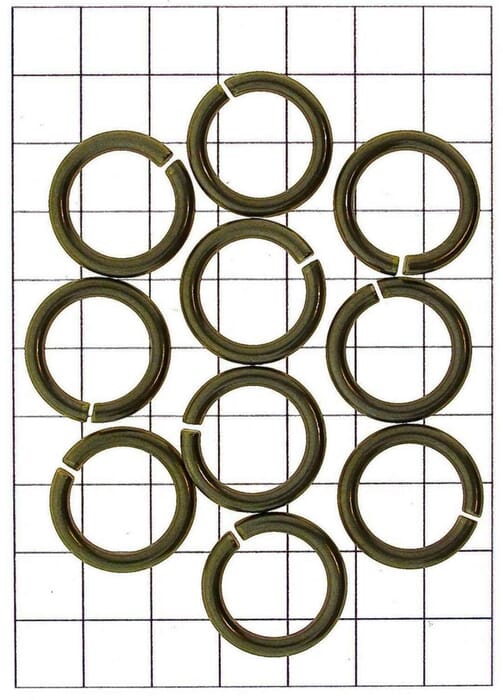 Yanagiba Leathercraft Hardware 10 Piece Set Brass Ring O Link Fastener 21mm, for Linking Leather Hardware & Straps