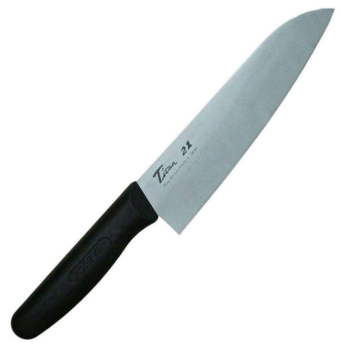 Forever Cera CGT19 Titan 21 Japanese Santoku General Purpose Titanium Kitchen Knife 19cm, for Cutting & Slicing