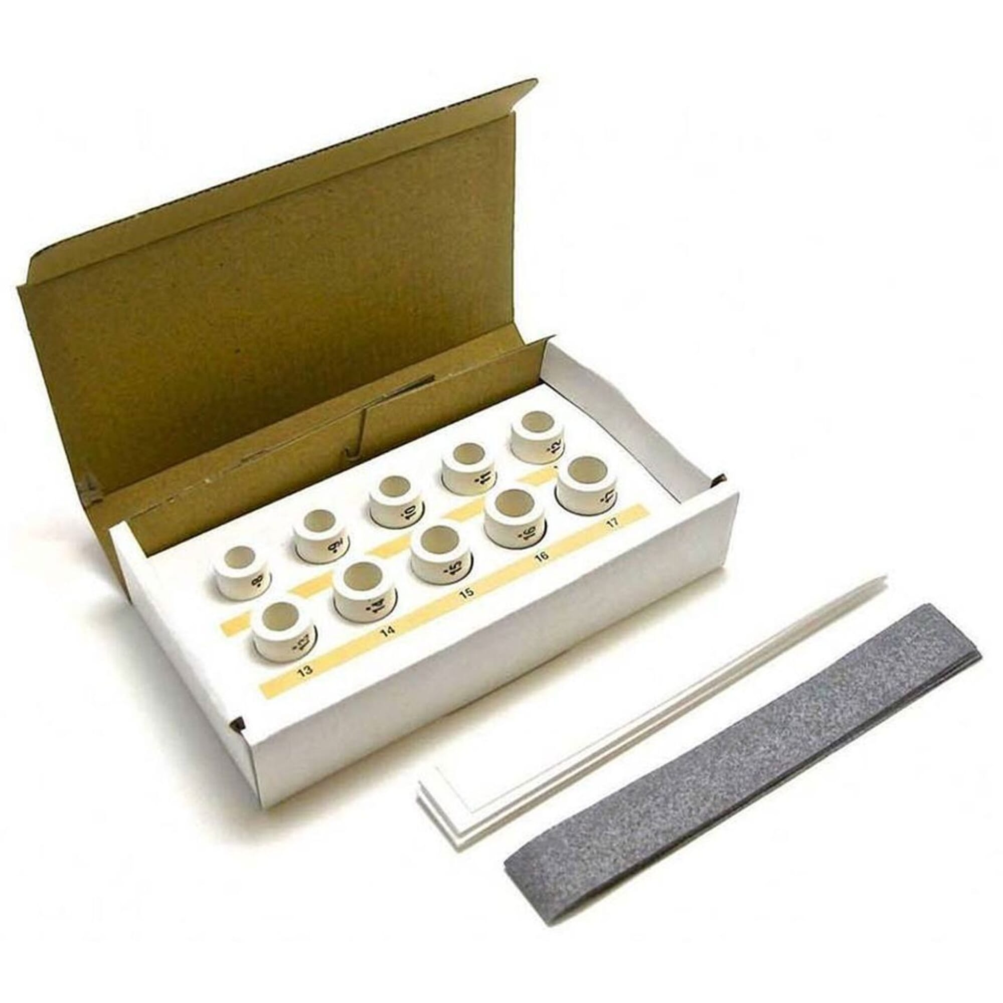 PMC Precious Metal Clay 10 Piece Ring Sizing Pellets Jewelry Making Tools Set 20mm, with Ceramic Tape, to Shape Silver Clay Rings