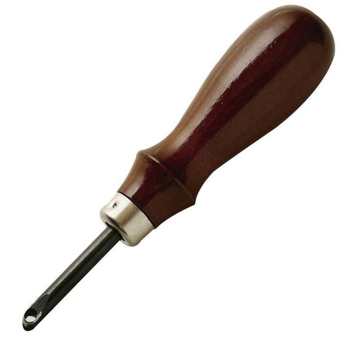 Craft Sha Leathercraft Sewing Grooving Tool 5.2mm Large O Gouge Leatherworking Stitching Creaser Groover, for Creasing & Folding Leather