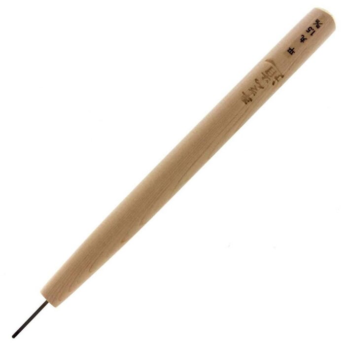 Michihamono 1.5mm Micro Woodcarving Round Flat Straight Chisel Wood Carving Tool