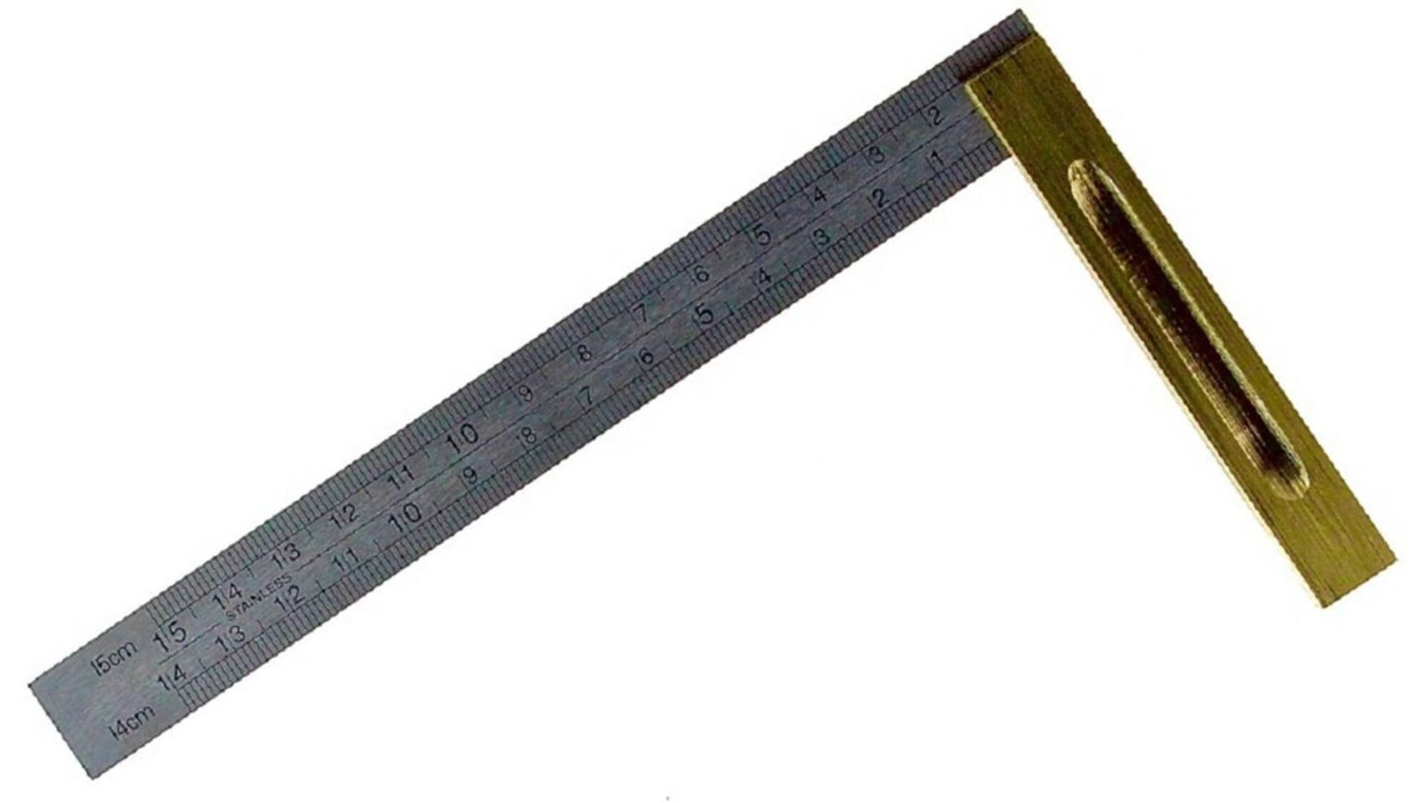 120mm 4 Inch Brass Straight Ruler Measuring Tools with Hanging Hole 
