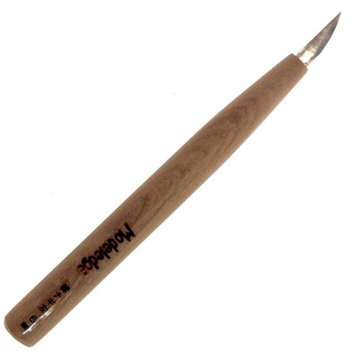 Michihamono Modeledge Left Handed Woodcarving Whittling Knife 6mm Kurinagi Rounded Wood & Plastic Carving Tool, with High Speed Steel Blade