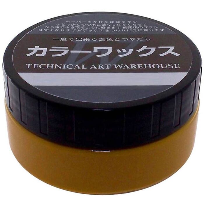 Kishiduka Kikai Technical Art Warehouse Leather and Wood Wax Finish Yellow 200g