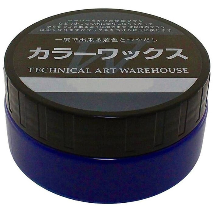 Kishiduka Kikai Technical Art Warehouse Leather and Wood Wax Finish Blue 200g