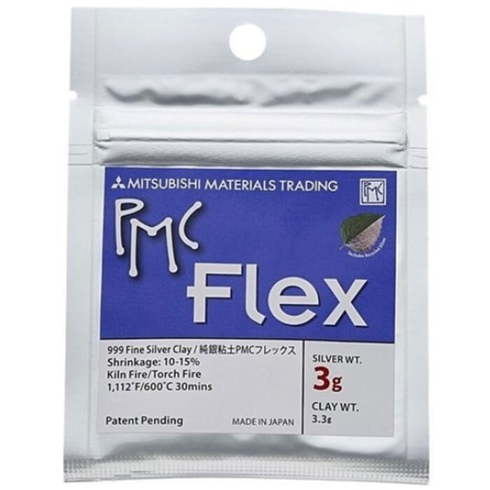 Mitsubishi Materials Trading 999 Fine Silver Wt 3g Precious Metal Clay Wt 3.3g PMC Flex, with Recycled Silver, for Jewelry Making
