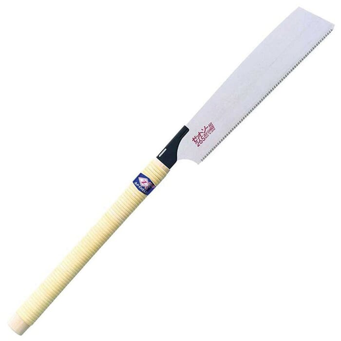 Zetsaw Z-Saw Cross H-265 Kataba Nokogiri Woodworking 265mm Replaceable Blade Japanese Single-Edge Crosscut Saw, with Rattan-Wrapped Wood Handle