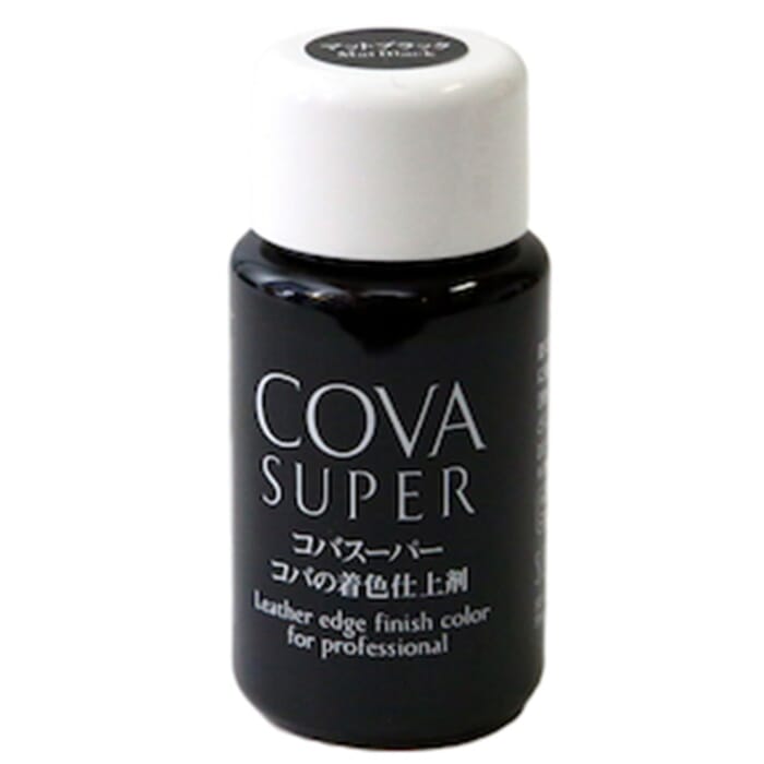 Seiwa Cova Super 30g Matte Black Professional Leathercraft Edge Dye Finish Color Water Based Pigment Finishing Paint, for Leatherworking