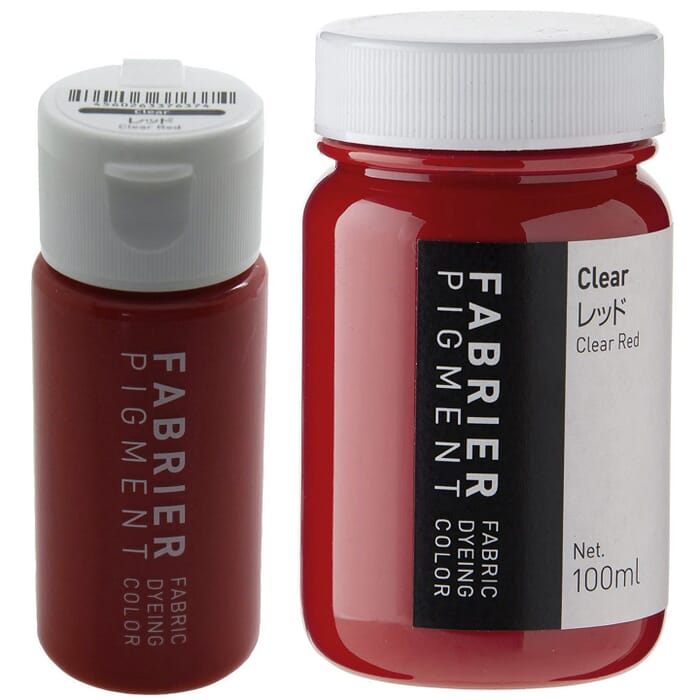 [Bundle] Seiwa Fabrier Clear Red 35ml and 100ml Acrylic Leathercraft and Fabric Color Dye