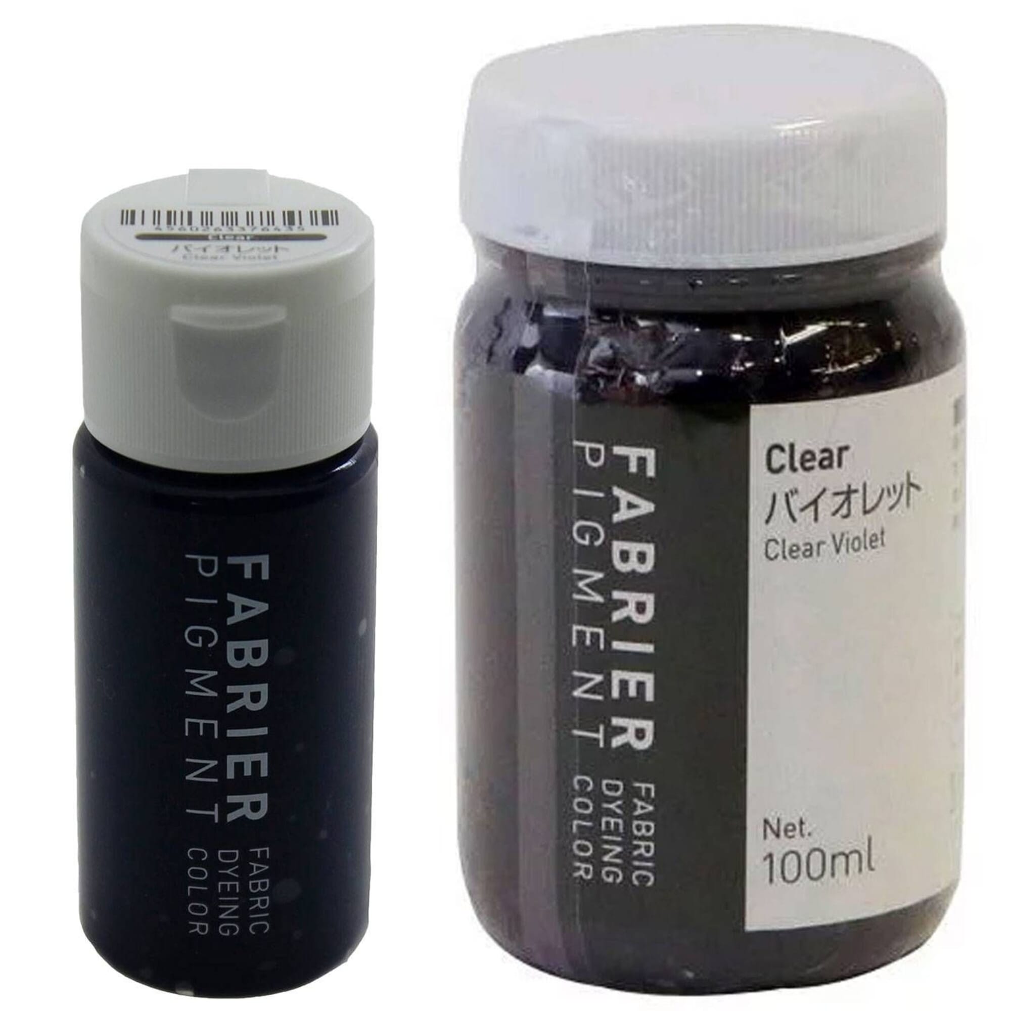 Seiwa Leathercraft Fabrier Clear Violet Leather Textile Color Dye 35ml & 100ml Water-Based Acrylic Paint, for Dyeing Fabric Goods