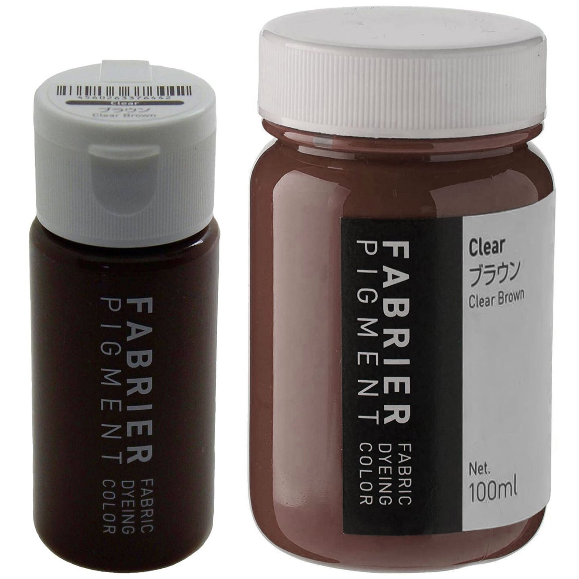 Seiwa Fabrier Clear Brown Water-Based Acrylic Resin Pigment Leathercraft Textile Paint 35ml & 100ml, for Fabric Painting