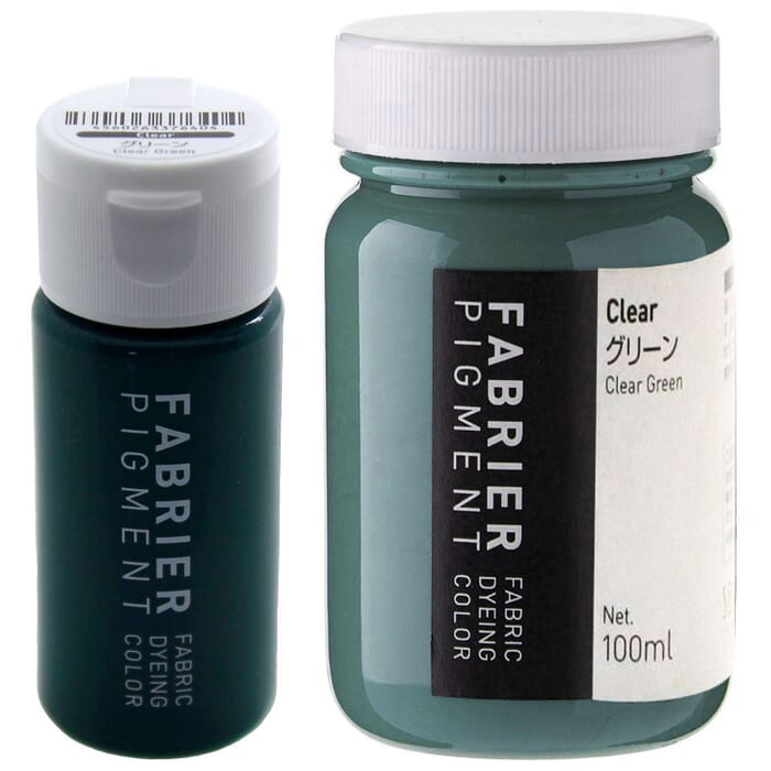 [Bundle] Seiwa Fabrier Clear Green Color Paint Leathercraft Fabric Dyeing Water Based Acrylic Resin Pigment 35ml & 100ml