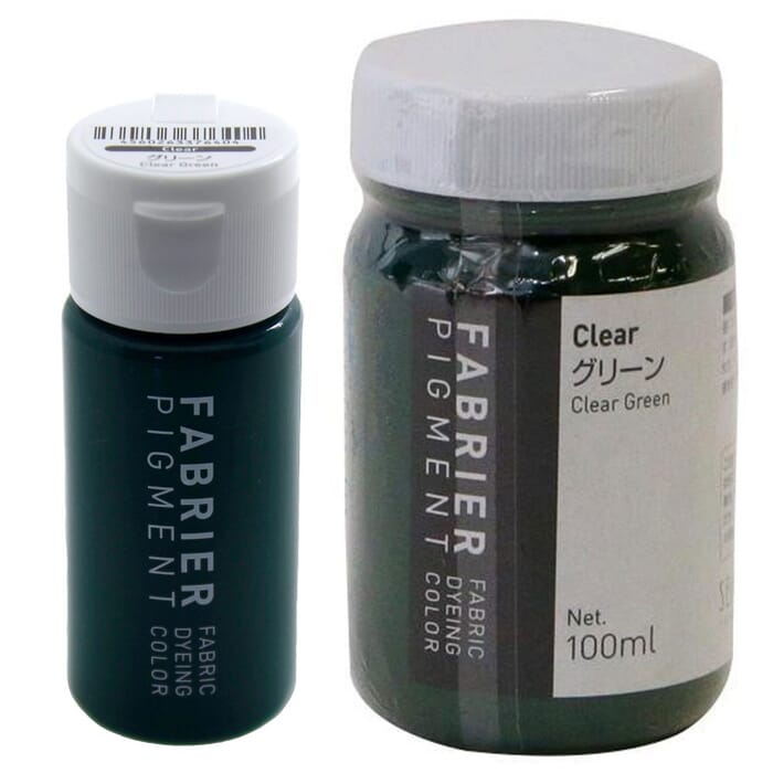 [Bundle] Seiwa Fabrier Clear Green Paint Leathercraft Fabric Dyeing Color 35ml and 100ml