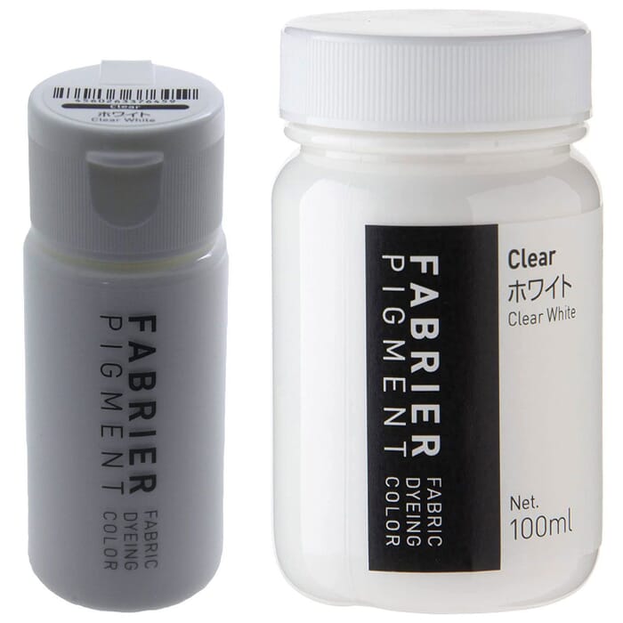 [Bundle] Seiwa Fabrier Clear White 35ml & 100ml Water-Based Acrylic Resin Pigment Leathercraft Fabric Color Paint, for Leather Dyeing