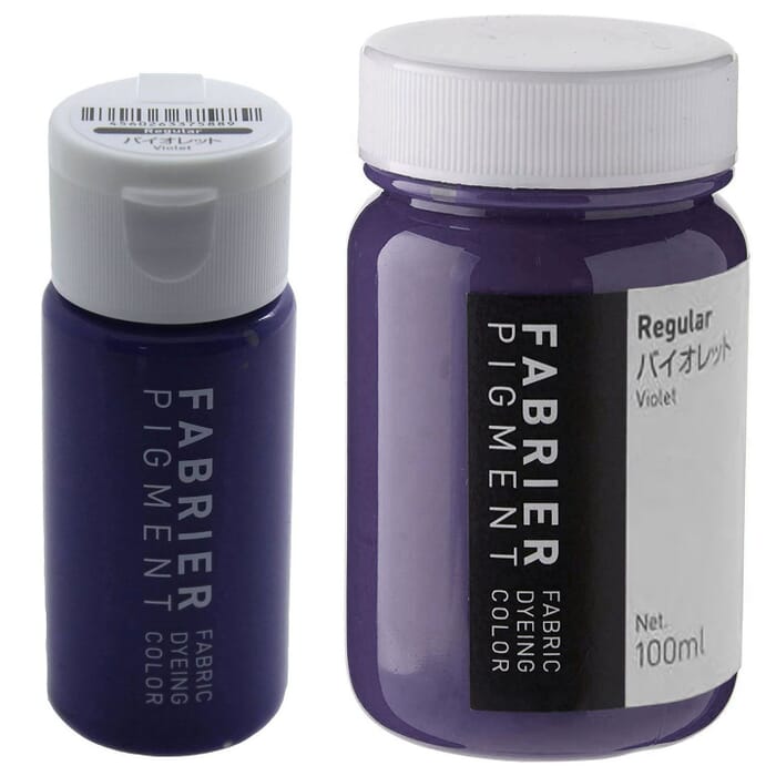 [Bundle] Seiwa Fabrier Regular Violet Japanese Leathercraft Fabric Dye 35ml & 100ml Water-Based Acrylic Resin Pigment