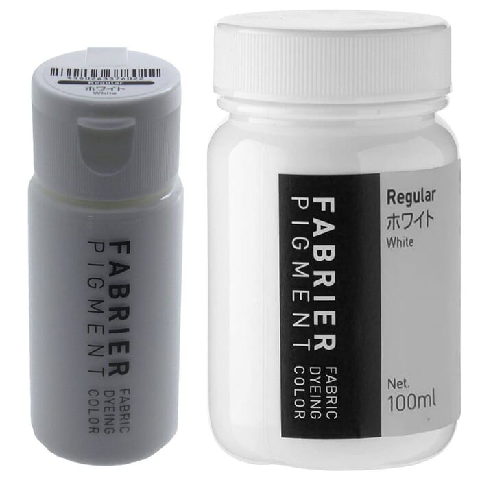 [Bundle] Seiwa Fabrier Regular White Textile Dyeing Leather and Fabric Paint 35ml & 100ml
