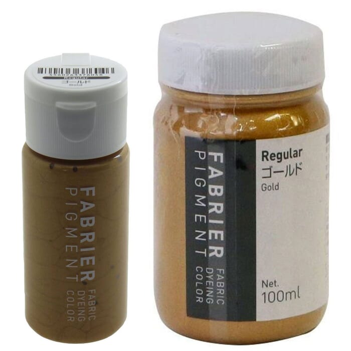 [Bundle] Seiwa Fabrier Regular Gold Dye 100ml & 35ml Fabric Dyeing Color Leathercraft Water-Based Acrylic Resin Pigment Paint for Leather Painting