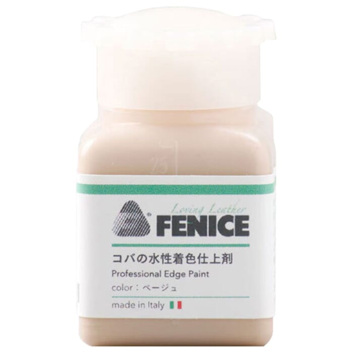 Craft Sha Leathercraft Fenice 03 Beige Coating 25ml Water Based Dye Professional Edge Paint Sealant, to Decorate Edges in Leather