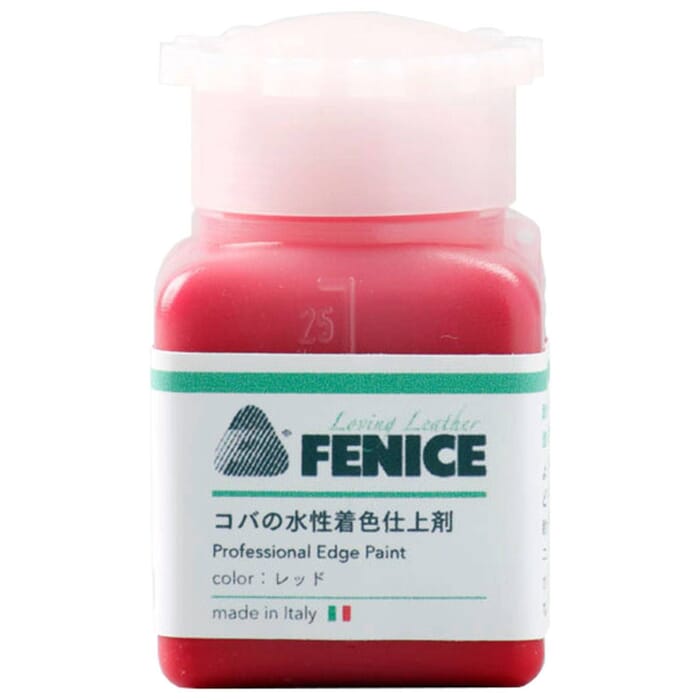 Craft Sha Leathercraft Fenice 05 Red Coating 25ml Water Based Dye Professional Leather Edge Paint Sealant, to Coat Edges in Leatherworking