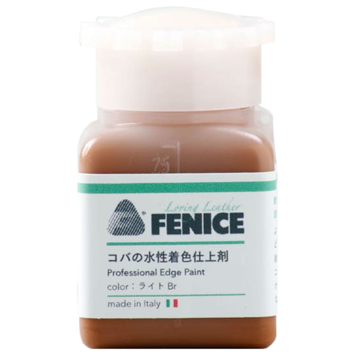 Craft Sha Leathercraft Fenice 08 Light Brown Coating 25ml Water Based Dye Professional Edge Paint Sealant, to Decorate Leather Edges