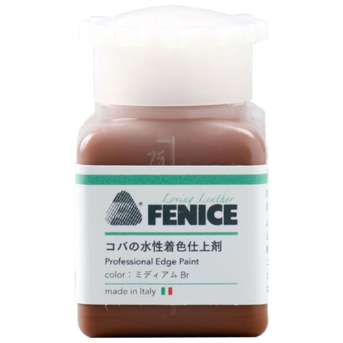 Craft Sha Leathercraft Fenice 09 Medium Brown Coating 25ml Water Base Dye Professional Edge Paint Sealant, to Decorate Leather Edges