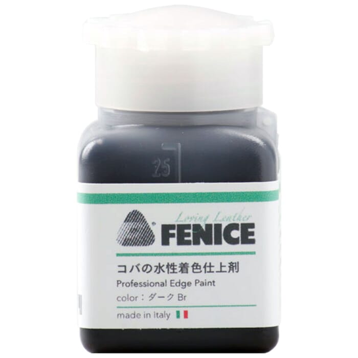 Craft Sha Leathercraft Fenice 10 Dark Brown Coating 25ml Water Based Dye Professional Edge Paint Sealant, to Decorate Leather Edges