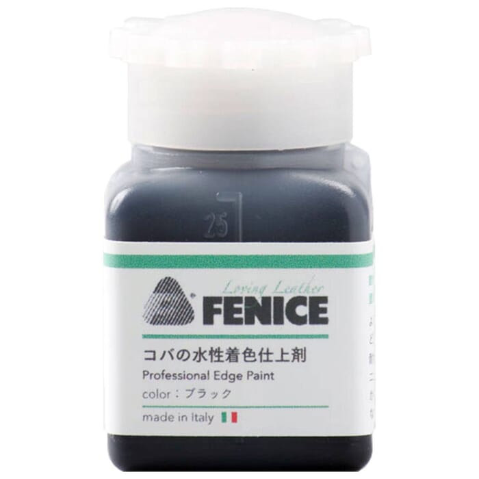 Craft Sha Leathercraft Fenice 11 Black Coating 25ml Water Based Professional Leather Edge Paint Sealant, to Decorate Leatherwork Edges