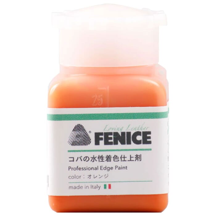 Craft Sha Leathercraft Fenice 14 Orange Coating 25ml Water Based Dye Professional Edge Paint Sealant, to Decorate Edges in Leather