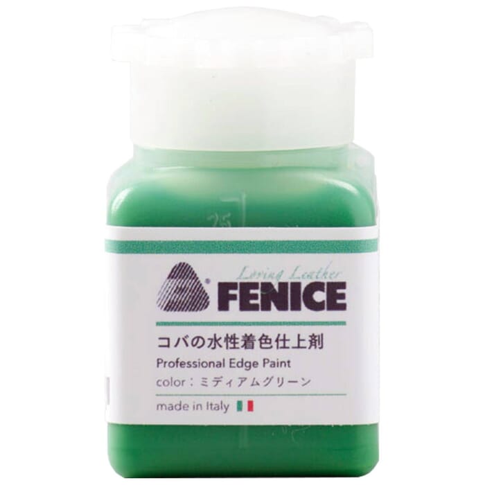 Craft Sha Leathercraft Fenice 17 Medium Green Coating 25ml Water Based Dye Professional Edge Paint Sealant, to Decorate Leather Edges