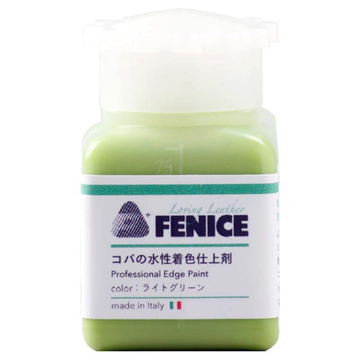 Craft Sha Leathercraft Fenice 18 Light Green Coating 25ml Water Based Dye Professional Edge Paint Sealant, to Decorate Leather Edges