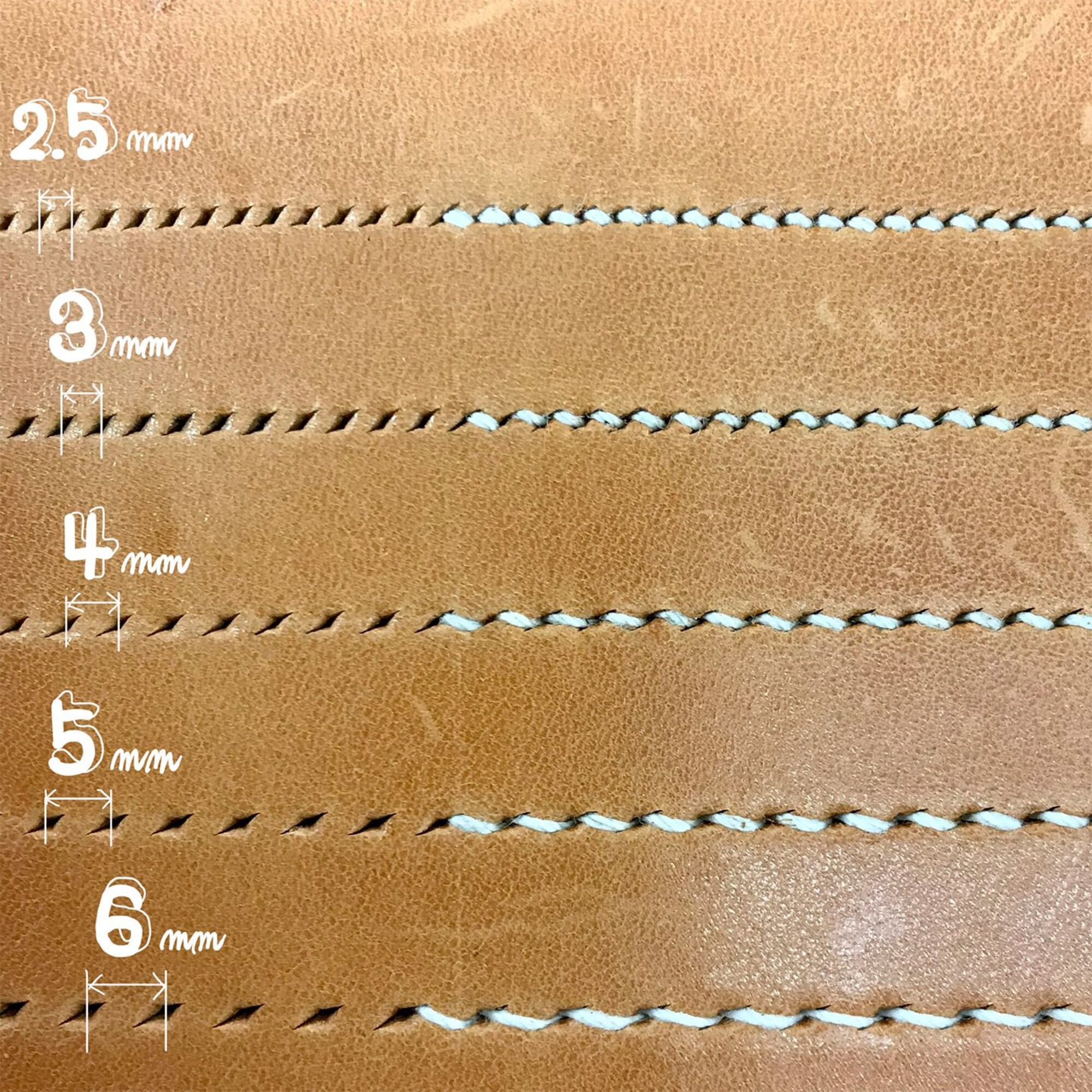 4X 3/4/5/6mm Leather Craft Pricking Iron Lacing Stitching Chisel
