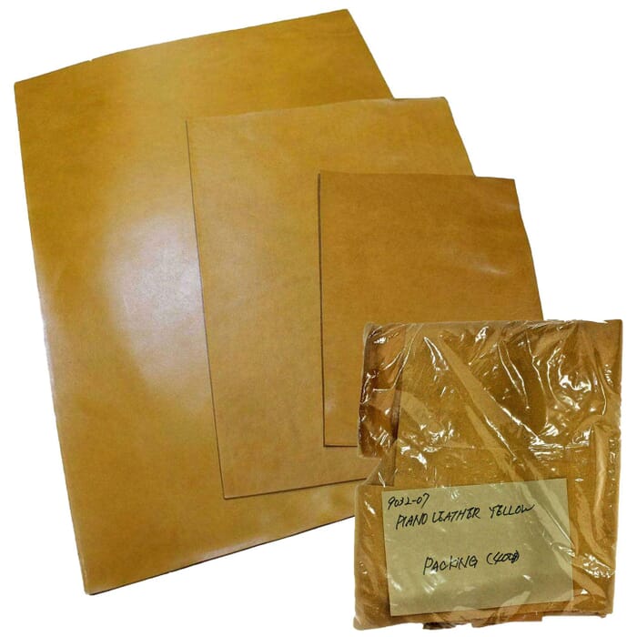[Bundle] Craft Sha Leathercraft 1.2mm Full Grain Yellow Vegetable Tanned Cowhide Leather, with A2-A4 Size & 400g Scrap, for Leatherworking