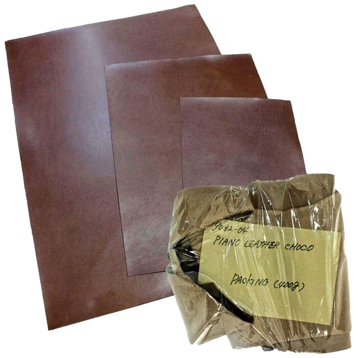 [Bundle] Craft Sha Leathercraft 1.2mm Choco Brown Vegetable Tanned Cowhide Piano Leather, with A2-A4 & 400g Scrap, for Leatherworking