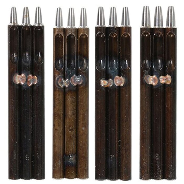 [Bundle] Craft Sha Triple Hole Leather Round Punch 1.5mm 1.8mm 2.1mm or 2.4mm Leathercraft Cutting Tool, for Punching Lacing & Strap Holes