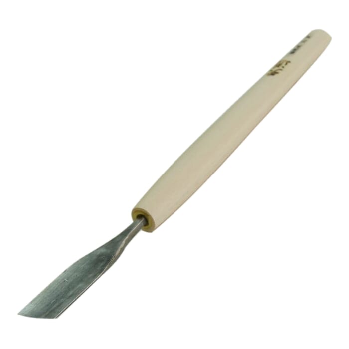 Michihamono Japanese Wood Carving Tool 12mm Very Shallow U Gouge, with High Speed Steel Blade, for Woodworking