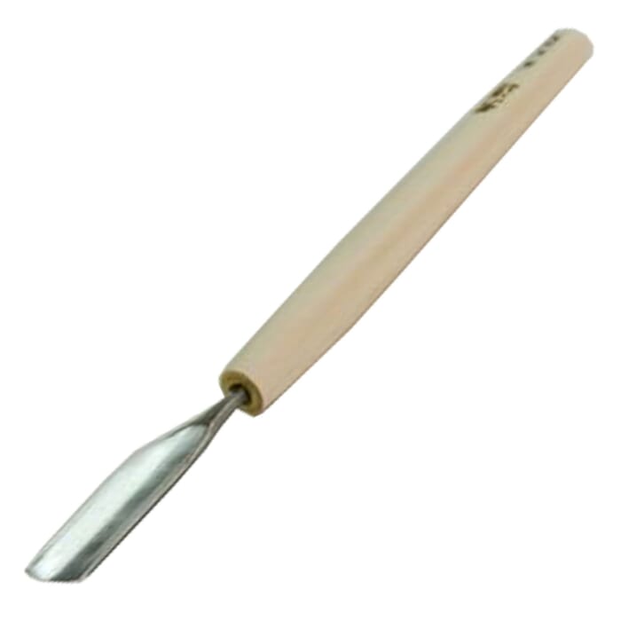 Michihamono Tendo Japanese Wood Carving Tool 12mm Shallow Woodworking U Gouge, with Cypress Handle, to Smooth Out Surface in Woodcarving